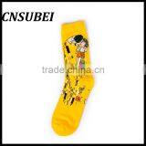 European and American Painting Pattern Retro Literary Personality Cotton in Tube Socks thumbnail-5