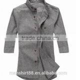 Men Dress Shirts Cotton Fabric Fashion Three-quarter Sleeve Men Shirt thumbnail-3