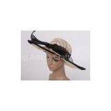 14cm Brim Customized Ladies Tea Party Hats With Bowknot Fascinators For Girls , 57cm Hats thumbnail-1