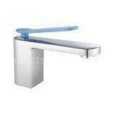 Blue Color Single Lever Basin Mixer Taps Deck Mounted BrassHot Cold Water thumbnail-1