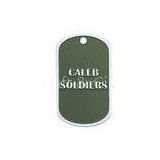Caleb Soldiers Personalised Dog Tag Necklaces, Zinc Alloy Custom Military Dog Tags With Nickel Plati