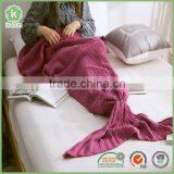 Burgundy Kids Handmade Mermaid Tail Blankets thumbnail-1