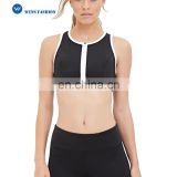 Wholesale Ladies Fitness Yoga Bra Workout Bra With Zip Front Custom Sports Bra