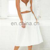 New Fashion A-line Chic Mid-calf Length and High Waist Skirt, Fashion Women Divided Skirt thumbnail-2