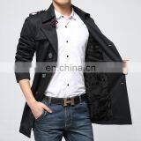 Men's Outwear Black Pile-lined Parka Windbreaker Winter Jacket