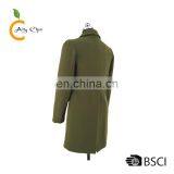 Wide Lapels High Back Slit Women Wool Coat thumbnail-1