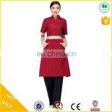 High Quality Fashion Red Uniform Receptionist Hotel for Sale thumbnail-1