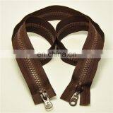 Color Blocking Golden Brass Two Sided Zipper thumbnail-1