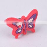 soft PVC shoelace charm with butterfly