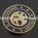 Custom Promotion Artist Collectable Gold Coins With Colorful Baked Enamel thumbnail-2