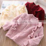 New 4 Color Hollow Wooden Ears Girls Sweater Kids