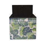 Good Quality Homely Supply Linen Foldable Seat Box Folding Storage Stool Ottoman thumbnail-2