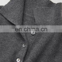 Women Casual Polo Neck Honeycomb Knit Grainy Cashmere Pullover Sweater thumbnail-4