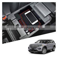 Interior Accessories Parts Silicone Armrest Rest Storage Box Center Control Console Organizer Tray For Ford Explorer 2020 2021 thumbnail-1