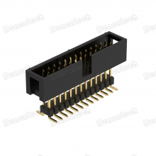 Denentech 2.54mm H9.0 W8.80 Dual Row Straight Heighten SMD Box Header thumbnail-2