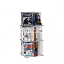 Desktop large capacity rotatable Home CD Book store Clear Acrylic CD Storage Holder