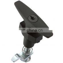 MS309A ZDC Matt Black Spraying Industrial Cam/Cylinder Alloy Handle Cabinet Cam Door Lock
