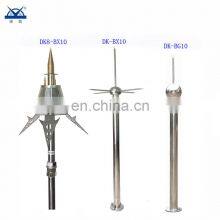 DK8-BX10 Stainless Steel Lightning Arrester 1.6 Meter Copper 7.5kg ESE Lightning Protection Rod Lighting Rod