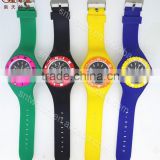 New design multi-color silicone watch with chronographs