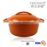 HOT Trionfo pre-seasoned cast iron cookware enameled casserole hot pot