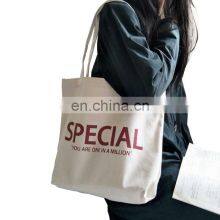 Hot Sale Wholesale Fashion Design Women Cotton Canvas Shopping Bags Custom Canvas Tote Bags thumbnail-3