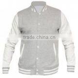 Custom American Baseball Jackets,baseball Varsity Jackets Wholesale, Gray White Jackets thumbnail-1