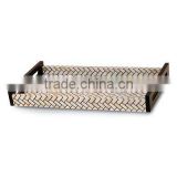 High end quality best selling special newest designed black MOP inlay rectangular serving Tray from Vietnam