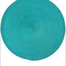 HOME COLLECTION Round 15 Inch Braided Woven Polypropylene Plastic Placemats (green ), Set of 4 thumbnail-2