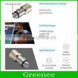 2.4A Dual USB Ports Car Charger With Car Escape Emergency Safety Hammer Function for IPhone 6S SE and Tablets thumbnail-5