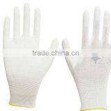 White PU Coated Work Gloves Nylon thumbnail-1