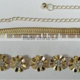 Metal Chain Belts with Rhinestones, Cloth Accessories, Metal Belts with Stone