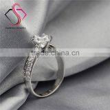 Round Brilliant Cut Moissanite 1CT 6.5mm Center Star Accents 14k 18k White Yellow Gold Diamond Engagement Ring thumbnail-4