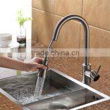 2016 Hot Selling Top Quality Deck Mounted Brushed Treatment Brass Pull Out Cupc Faucet thumbnail-2