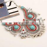Women Jewelry Set Vintage Boho Turquoise Tassel Pendant Jewelry Sets thumbnail-5