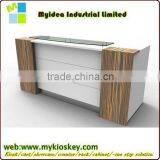 White Glass Modern Reception Counter Led Light Bar Counter thumbnail-5