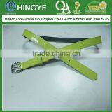 Shiny Finish Plain Yellow Color PU Belt --- E1412047 thumbnail-1