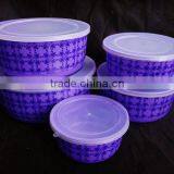 Purple Color Printed Melamine Bowl Sets With Lids thumbnail-1