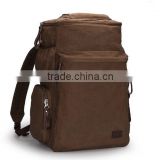 2016 china wholesale waterproof backpack,custom printed backpack,new vintage men's canvas backpack shoulder