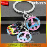 Fashion Women's Lovely Colorful Peace Sign Bag Pendants Keychains Keyrings Gift