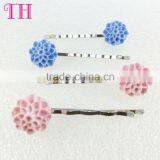 Kid Hair Accessory Resin Sea Gull Shape Handmade Hair Clip Metal u Shaped Hair Pin for Girls thumbnail-5