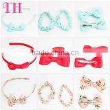 brand name hair accessories set kid hair bows fabric clip latest headband designs