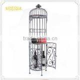 Antique Metal Wine Bottle Holder Wrought Iron Wine Holder Wine Display Rack thumbnail-2