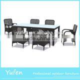 Aluminum Rattan Restaurant Tables and Chairs for Sale