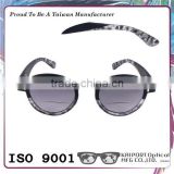 Novelty retro colored tortoiseshell pattern round frame bifocal sunglasses