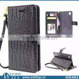 Premium Lanyard Card Slot Flip Leather Case for Sony Xperia M4 Aqua thumbnail-3