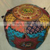 Cotton Patchwork Cushion Covers Puffs Ottoman Tribal