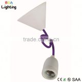 E26 Porcelain Pendant Lamp With Fabric Wire