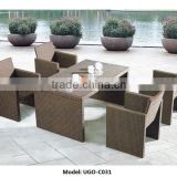 UGO Outdoor Furniture Table with Chairs to Passing Rattan
