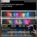Single+ Two Lines Messages SMS/USB Communication P6-16x128RGB Full Color LED Board/panel/screen/sign/display