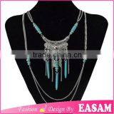 Wholesale multi layer bead necklace/tassel necklace pendant bead beaded fringe turkish